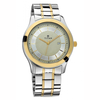 Titan Regalia 1627BM03 Silver Dial Stainless Steel Quartz Men's Watch